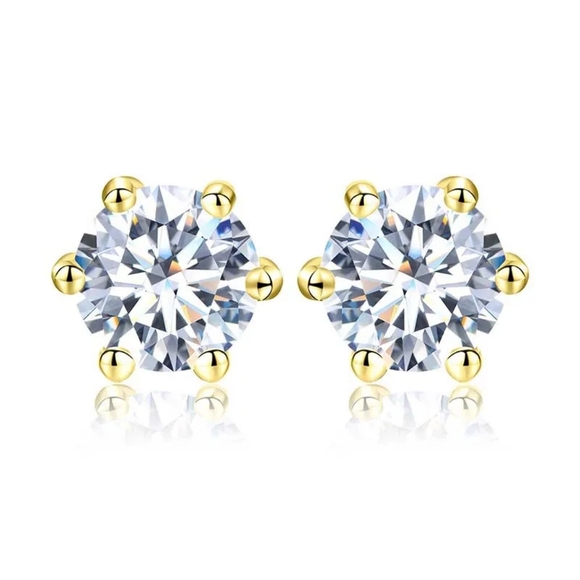 New! Certified 1ct  t.w. Moissanite stud Earrings - Picture 5 of 5